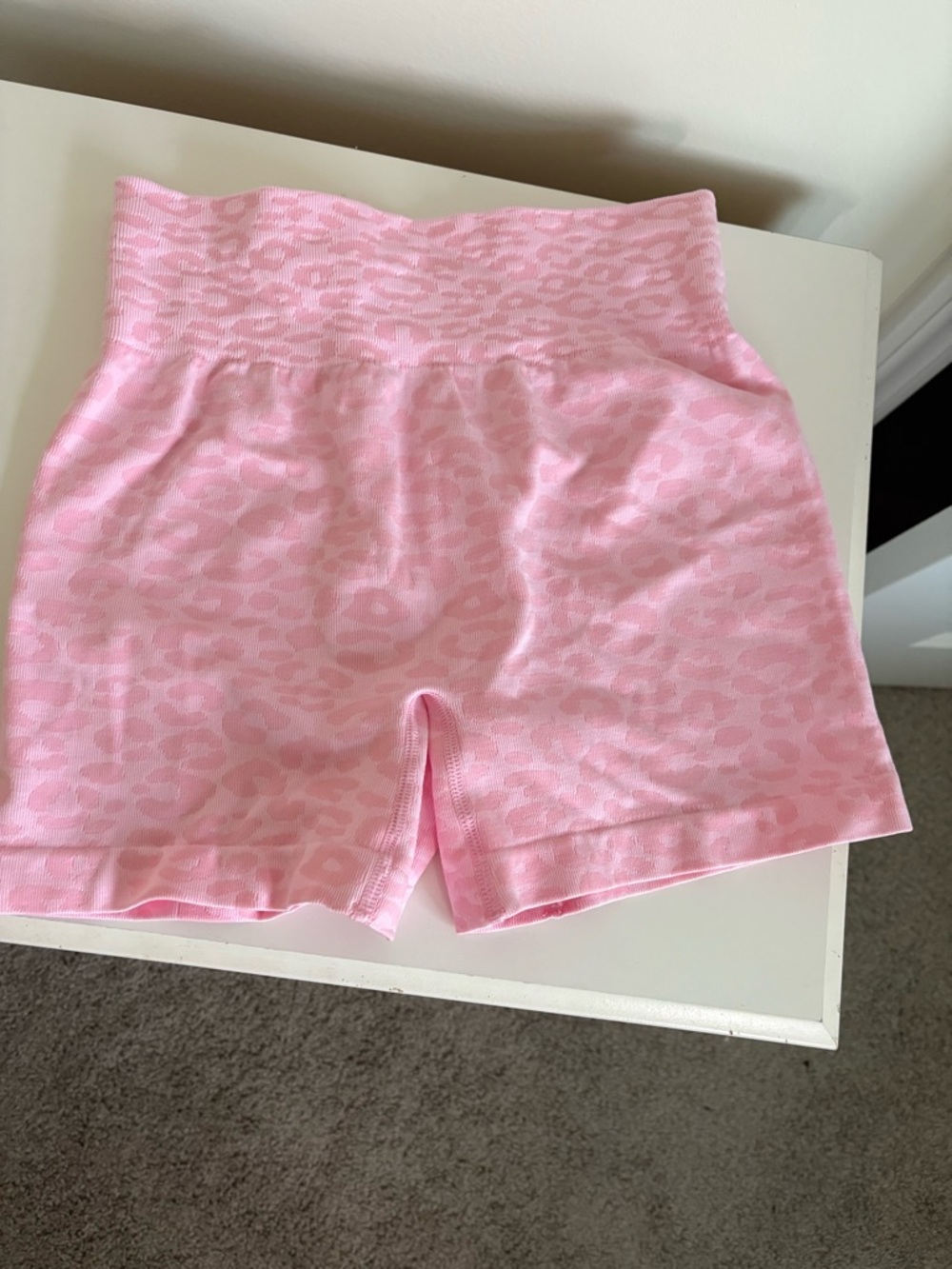 High-Waist Pink Seamless Women’s Shorts